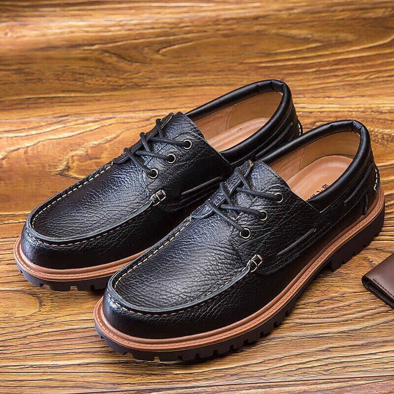 Spring Autumn Genuine Leather Men Shoes Casual Outdoor Fashion Comfortable