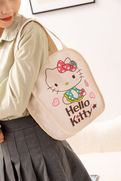 Cute Women Girl Hello Kitty Handbag Canvas Shoulder Bag Tote Storage