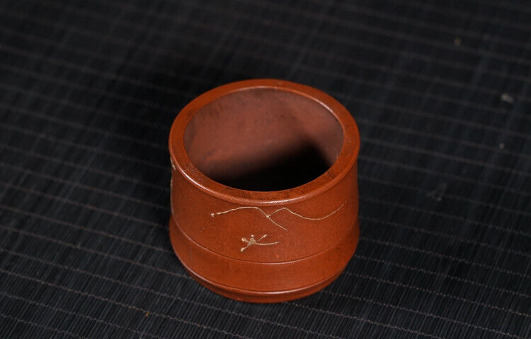 Chinese Yixing Zisha Clay Handmade Exquisite flowerpot（节节高升 底款：铁画轩）