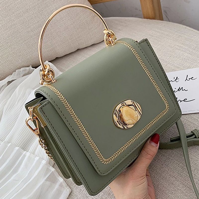 Leather Mini Crossbody Bags Summer Shoulder Bag Short Handle Phone Purse Handbag