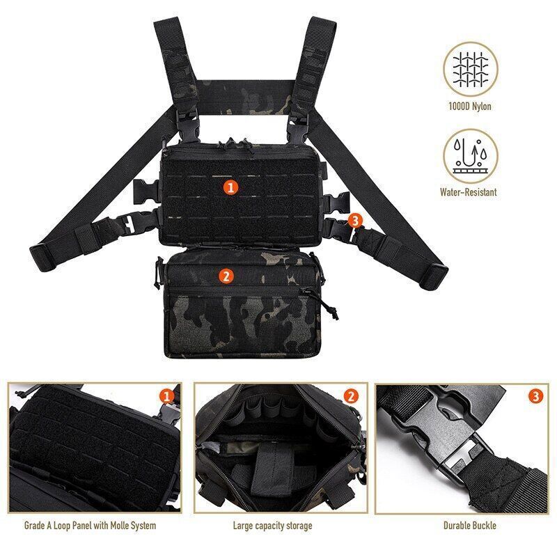 Outdoor Tactical Hunting Chest Bag Men Nylon Camping Daily Hiking Backpack