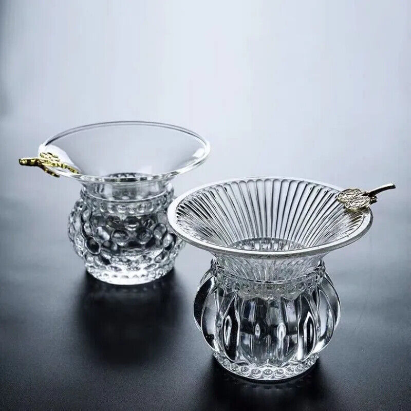 Tea Strainer Cup Thickened Glass Transparent Heat-Resistant Home Filter Infusers