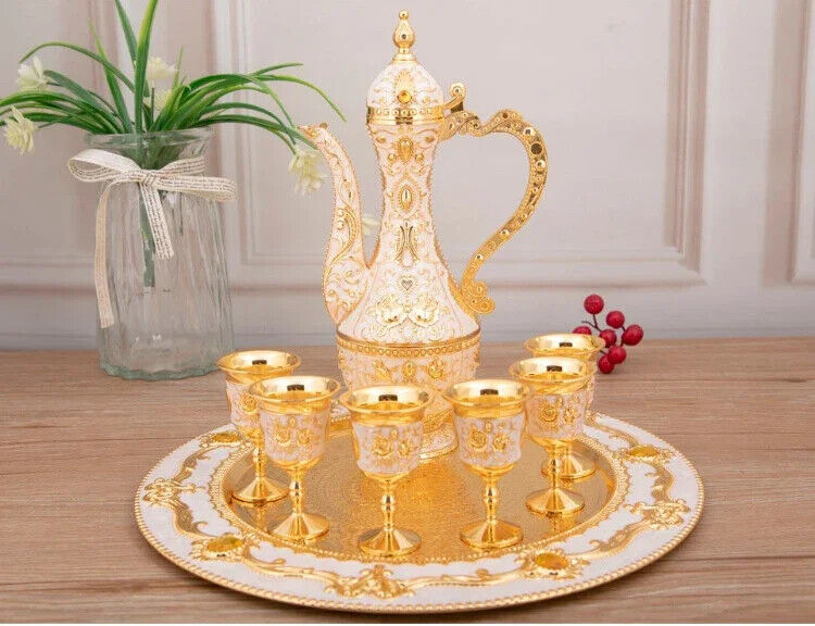 Metal Bar Sets European Cup Wine Set Metal Wine Dispenser Gift Home Wine Cabinet