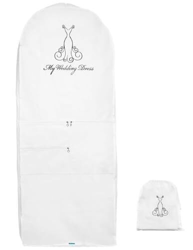 Garment Bag for Wedding Dress-Bridal Cover Your Long One_Size, White
