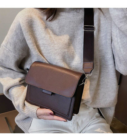 Small Flap Crossbody Shoulder Bag Synthetic Leather Totes Handbag 18*14*6 CM 1PC