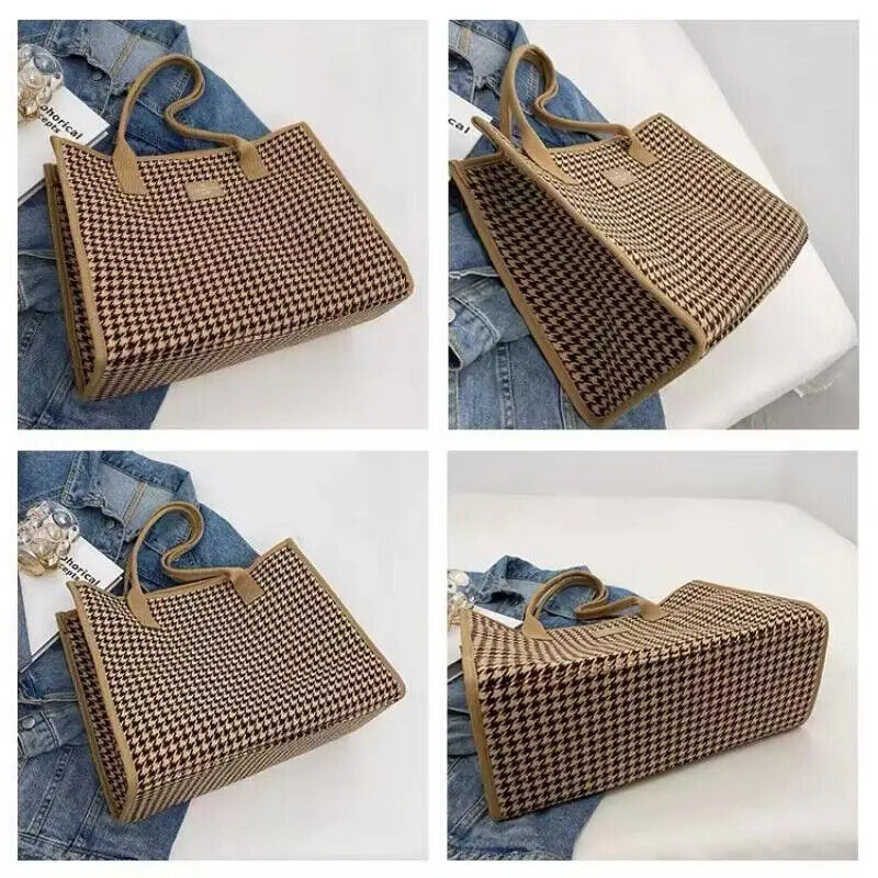 Tote Women's Bag Canvas Bag Solid Simple Shoulder Bag Multifunctional Handbag