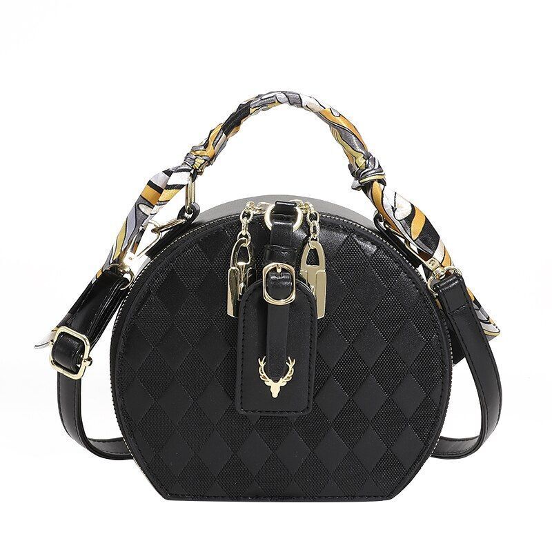 Luxury Small Round Bag Handbag Fashion Single Shoulder Crossbody Bags 18*16*7 CM