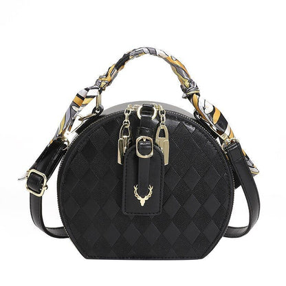 Luxury Small Round Bag Handbag Fashion Single Shoulder Crossbody Bags 18*16*7 CM