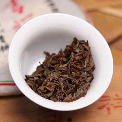357g Yunnan Old Raw Pu'er Tea Cake 2008 Jixiang Raw Puerh Aged Tea Pu-erh Tea