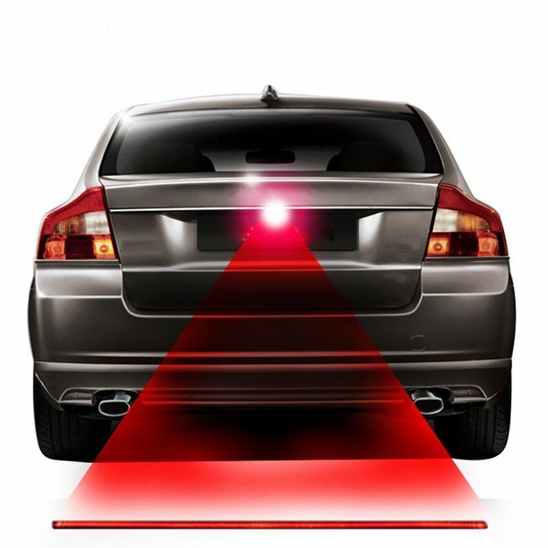 Car Laser Fog Lamp Light Red Line Anti Collision Rear-end Brake Parking Rearing