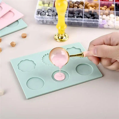 Wax Seal Stamp Molds Silicone Pad Fire Paint Mats Sealing Fixed Shapes DIY Tools