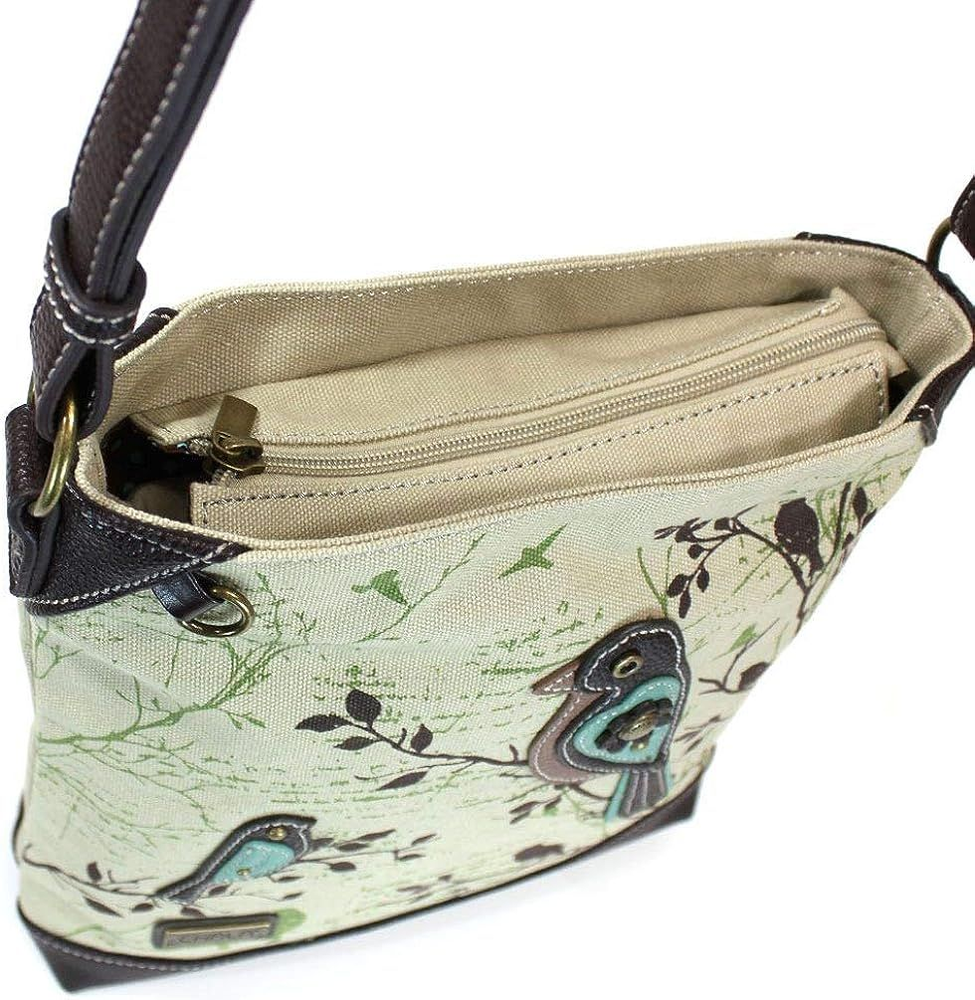 Chala Safari Canvas Mid-Size Crossbody Messenger Bag Bird