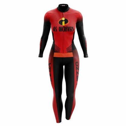 Clothing Cycling Skinsuit Women's Long Triathlon Sets Gel Pink Pad Jumpsuit Kits