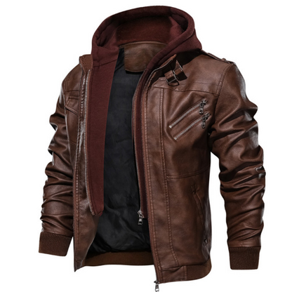 Men's Leather Jackets Autumn PU Jacket Biker Leather Coats Clothing