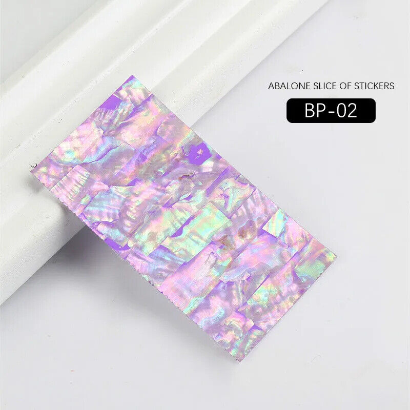 Nail Art Tool 3D Abalone Shell Slice Sticker Flakes Adhesive Decals DIY Manicure