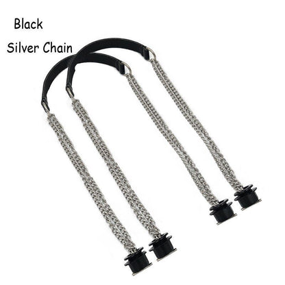 Synthetic Leather Chain Handle Silver Aluminum Handle Bag Handbag Accessories