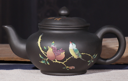 Hand Painted Yixing Teapot Handmade Green Tea Pot Kung Fu Zisha Teapot Tea Set