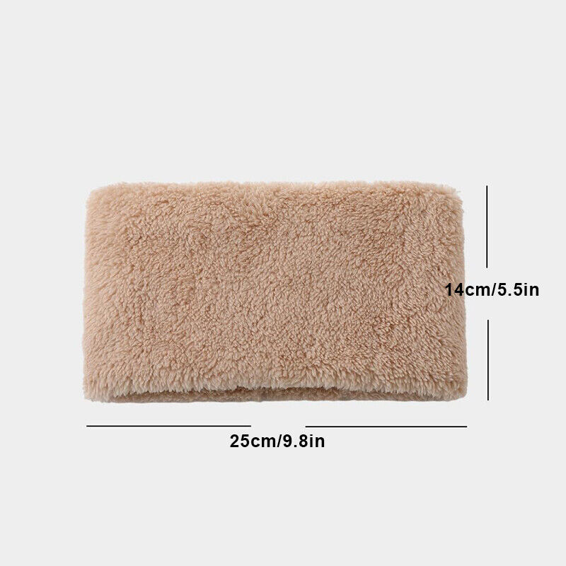 Unisex Winter Warm Plush Ring Scarf Faux Rabbit Fur Headband Collar Bandana