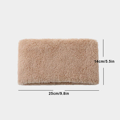 Unisex Winter Warm Plush Ring Scarf Faux Rabbit Fur Headband Collar Bandana