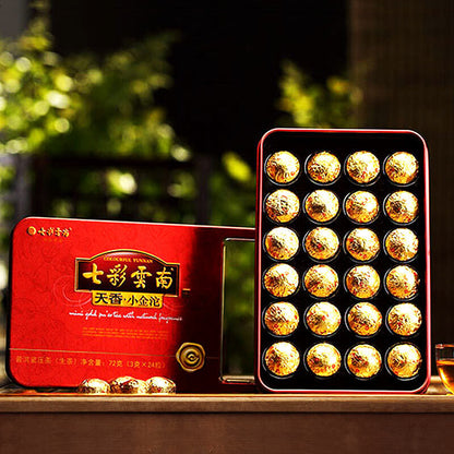 Colourful Yunnan 3g*24 Capsules Mini Tuocha Raw Puer Tea Yunnan Pu-erh Tea 72g
