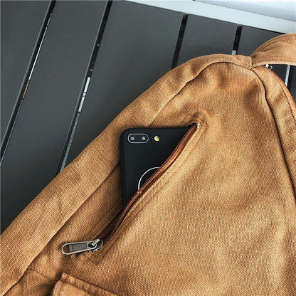 Canvas Chest Bag Women Shoulder Bag Canvas Crossbody Bag Women Bag