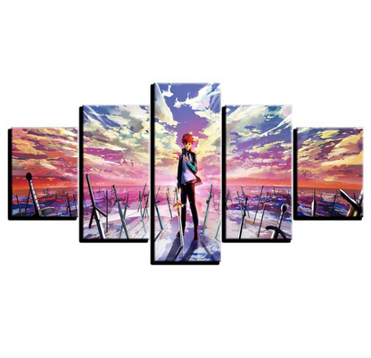 5 animation characters HD spray painting canvas oil painting