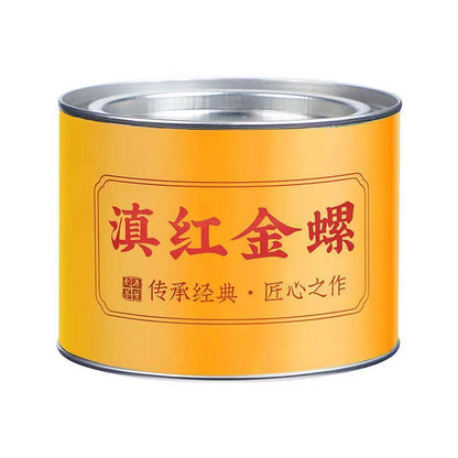 125g/Can Chinese Dianhong Golden Snail Black Tea Yunnan Dian Hong Loose Leaf Tea