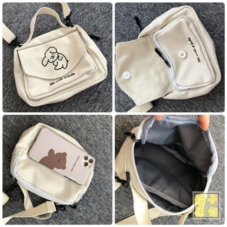 Bags Ladies Canvas Printed Cute Envelope Bag Student Shoulder Bag Evening Purse