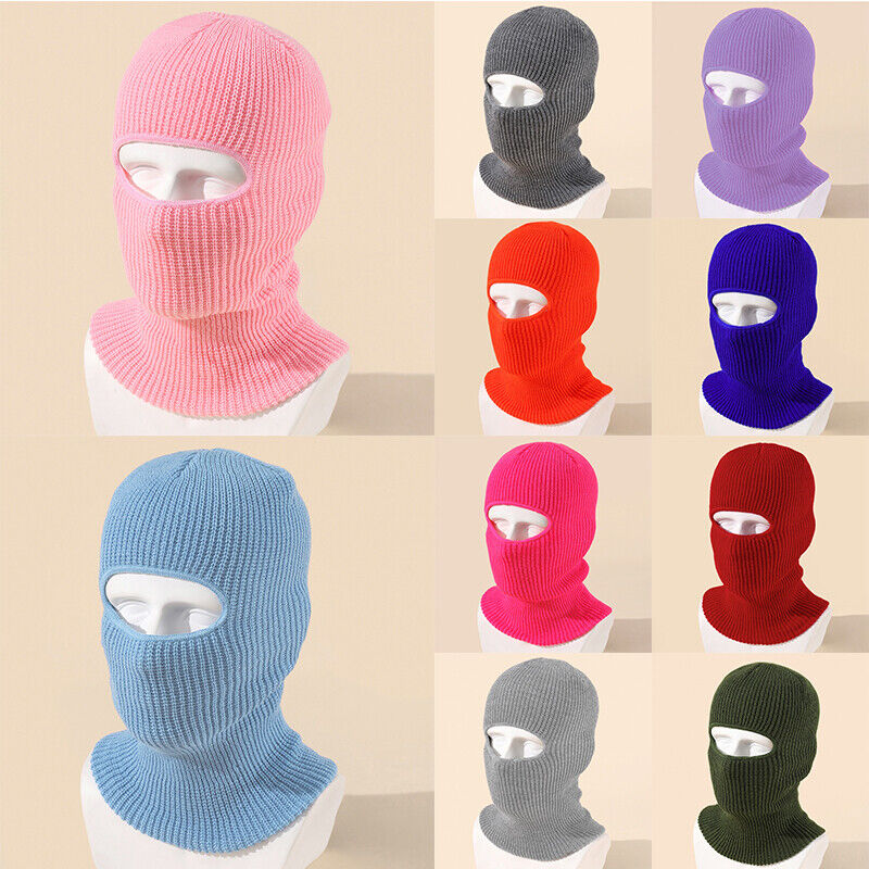 Fashion 1-Hole Ski Hat Knitted Face Cover Winter Butterfly Cloth Sticker