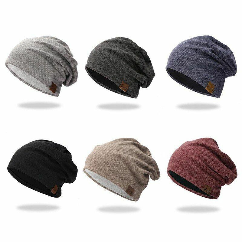 Lightweight Cap Casual Thermal Elastic Knitted Cotton Hat Autumn Spring Sport