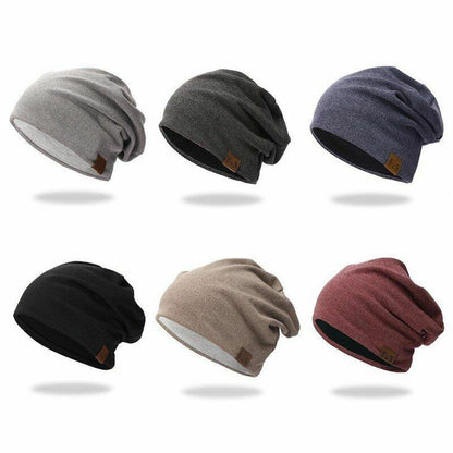 Lightweight Cap Casual Thermal Elastic Knitted Cotton Hat Autumn Spring Sport
