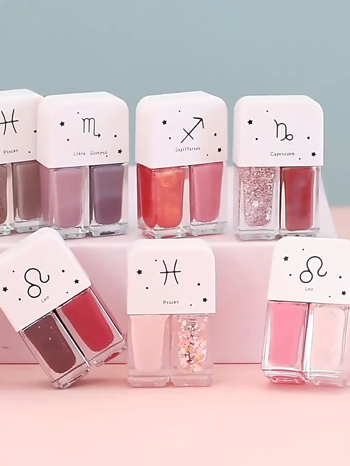 Nail Polish 2 Pcs Manicure Constellation Double Colors Matte UV Gel Lacquer Soak