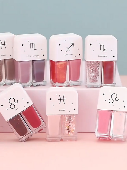Nail Polish 2 Pcs Manicure Constellation Double Colors Matte UV Gel Lacquer Soak