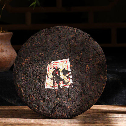 357g Yunnan Puerh Ripe Tea 2008 Year Pu-erh King Cooked Tea Cake Pu'er Black Tea