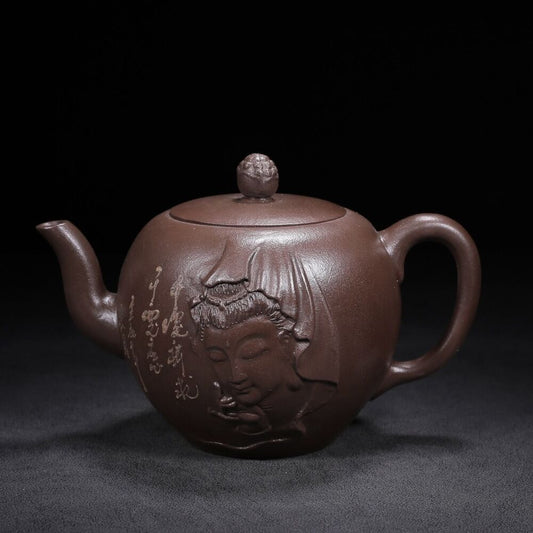 l-0Chinese Yixing Zisha Clay Handmade Exquisite Teapot （美人肩 底款：周桂珍）