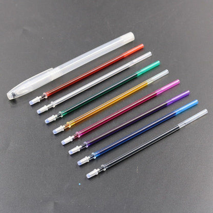 40Pcs Water Erasable Pen Soluble Disappearing Fabric Marker Refills With Storage
