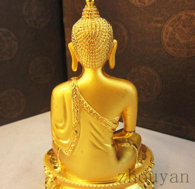 POWER OF HEALING! BLESSED TIBETAN BUDDHA GOLD GILT STATUE : MEDICINE BUDDHA