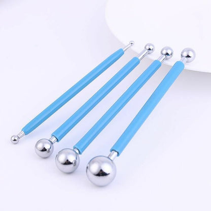 4Pcs/Set Quilling Paper Ball Impression Pen Plastic+Stainless DIY Handmade Tools