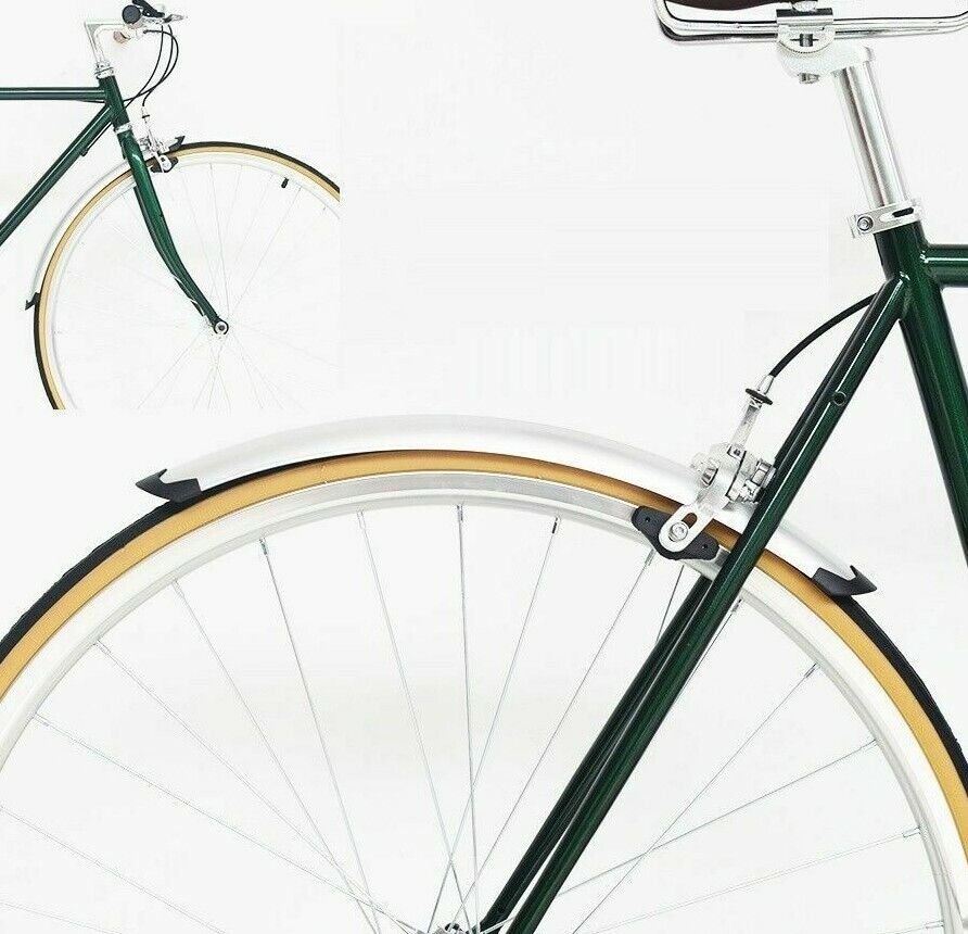 Bicycle Front Rear Fenders 700C Aluminum Plastic Retro Fixed Gear Cycling Fender