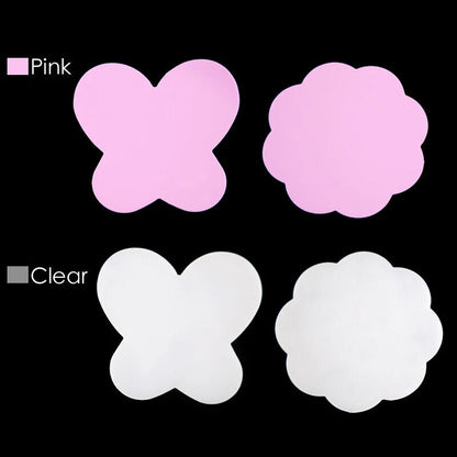 Nail Art Tools 2Pcs Silicone Paint Palette Mats Butterfly Plum Blossom Stamp Pad