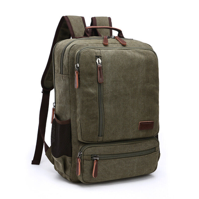 Canvas Backpack Men Travel Shoulder Bag High Students Bag Male Backpack