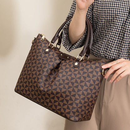 Large Handbag Women's Shoulder Bag Underarm Tote Purse Vintage Plaid Pouch 1 PC