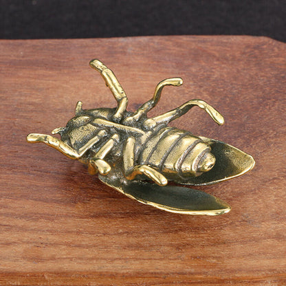 Pure Copper Cicadas Insects Brass Ornaments Study Desk Decorations Handicrafts