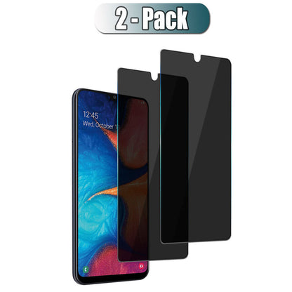 For Samsung Galaxy A20 Privacy Glossy Tempered Glass Anti-Spy Screen Protector
