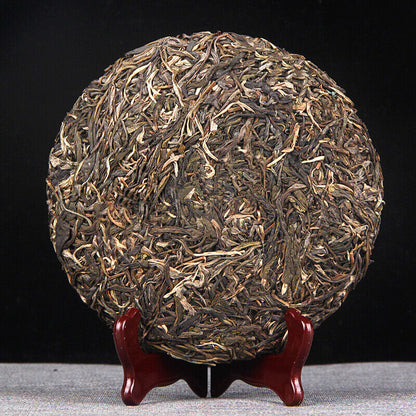 357g Yunnan Puer Raw Tea 普洱生茶 古六大茶山之首革登青饼早春古树茶生普357g