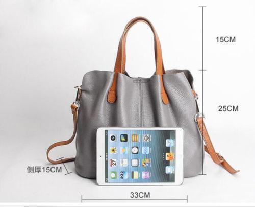 Women Soft Genuine Real Leather Tote Handbag Purses Crossbody Bag Shoulder Bags