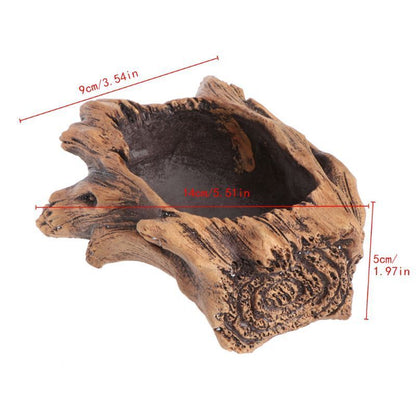 Succulent Plant Pot Imitation Wood Flower Cement Planter Home Bonsai Decorations