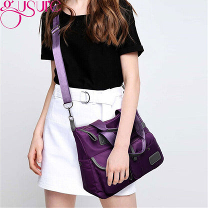 Women's Multi-pockets Shoulder Bag Portable Outdoor Travel Zipper Handbags