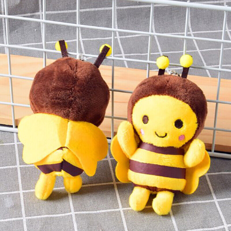 12cm Bee Plush Doll Cartoon Bee Festival Gift Activity Decoration Bag Pendant