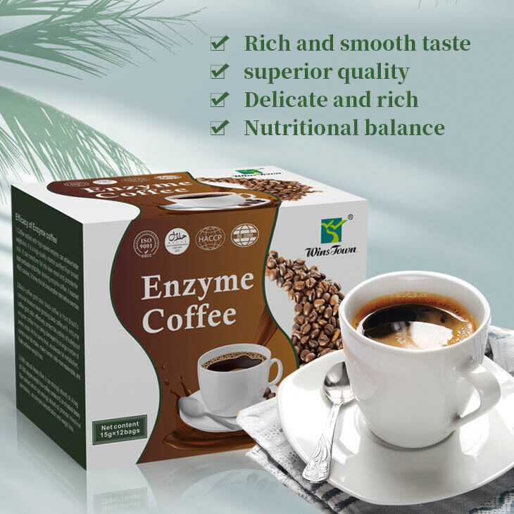 15g*12 Slimming Enzyme Coffee Natural Herbal Diet Bulletproof Coffee Healthy